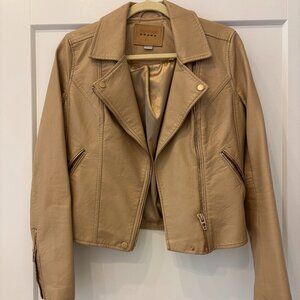 BlankNYC Faux Leather Jacket with Gold hardware, size small